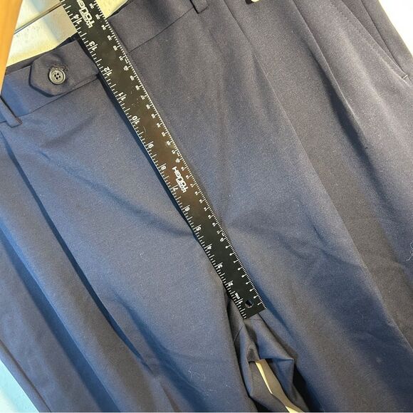 BURBERRY MENS DRESS PANTS 40 LONG BLUE NEW capsule business slacks VTG DEADSTOCK - Picture 10 of 16